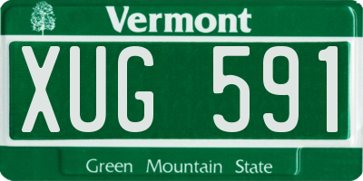 VT license plate XUG591