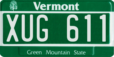 VT license plate XUG611
