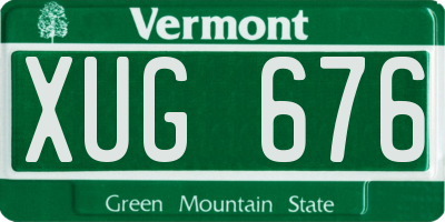 VT license plate XUG676