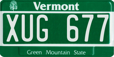 VT license plate XUG677