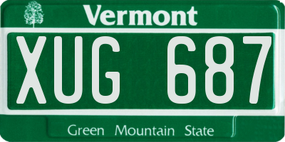 VT license plate XUG687