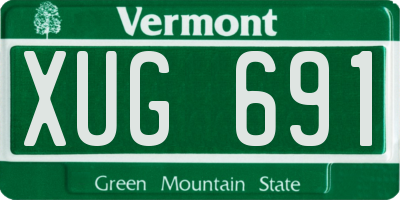 VT license plate XUG691