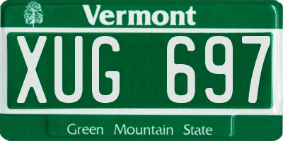 VT license plate XUG697