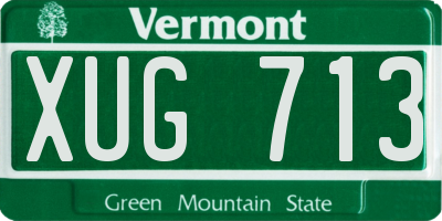 VT license plate XUG713