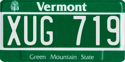 VT license plate XUG719