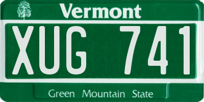 VT license plate XUG741