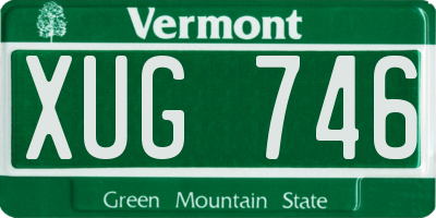 VT license plate XUG746