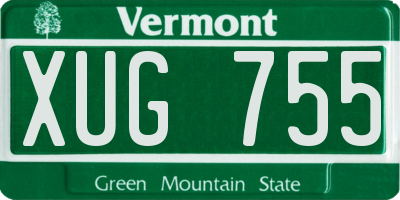 VT license plate XUG755