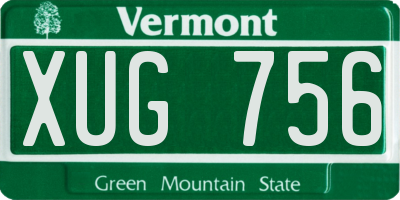 VT license plate XUG756