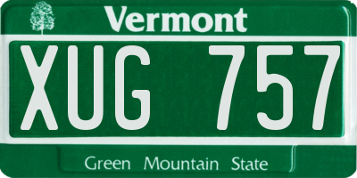 VT license plate XUG757