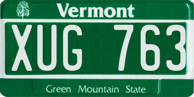 VT license plate XUG763