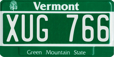 VT license plate XUG766
