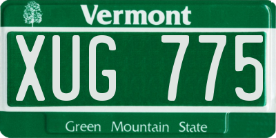 VT license plate XUG775
