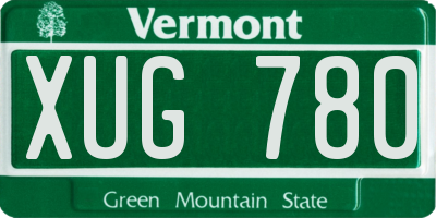 VT license plate XUG780