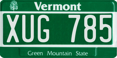 VT license plate XUG785