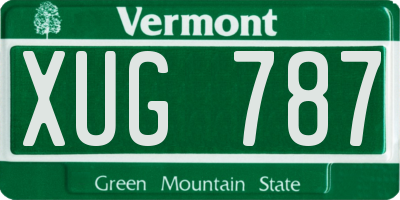 VT license plate XUG787