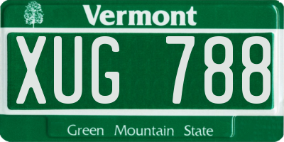 VT license plate XUG788