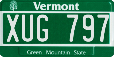 VT license plate XUG797