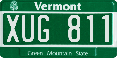 VT license plate XUG811