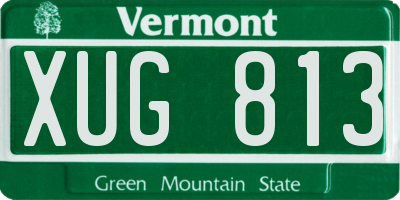 VT license plate XUG813