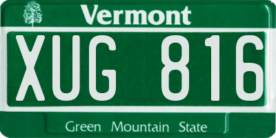 VT license plate XUG816