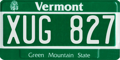 VT license plate XUG827