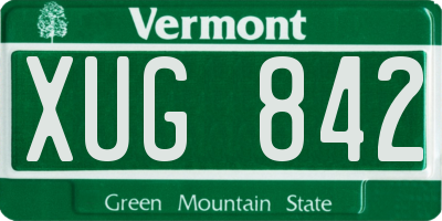 VT license plate XUG842