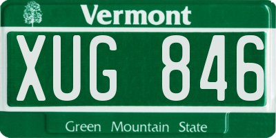 VT license plate XUG846