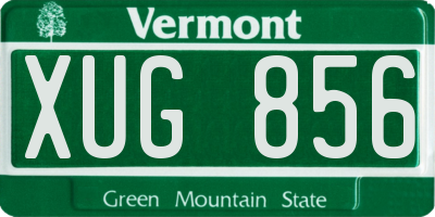 VT license plate XUG856
