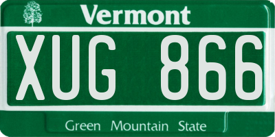 VT license plate XUG866