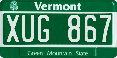 VT license plate XUG867