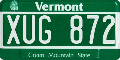 VT license plate XUG872