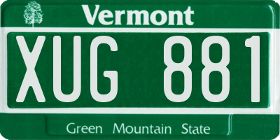 VT license plate XUG881