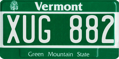 VT license plate XUG882