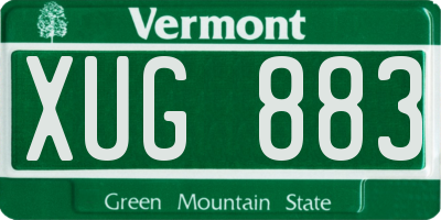 VT license plate XUG883