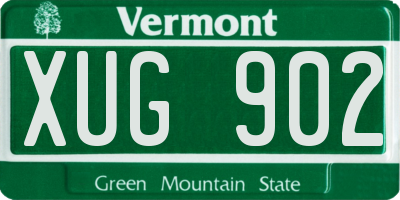 VT license plate XUG902