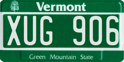 VT license plate XUG906