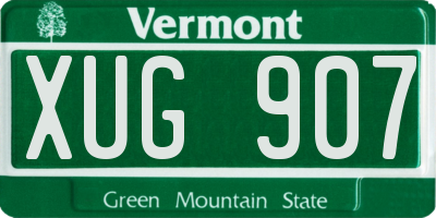 VT license plate XUG907