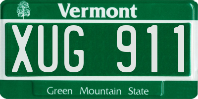 VT license plate XUG911