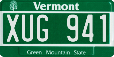 VT license plate XUG941