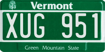 VT license plate XUG951