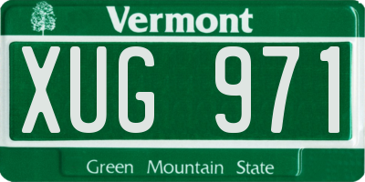 VT license plate XUG971