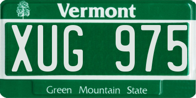 VT license plate XUG975