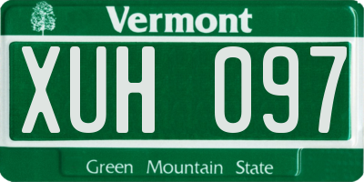 VT license plate XUH097