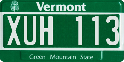 VT license plate XUH113