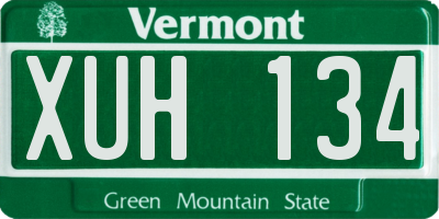 VT license plate XUH134
