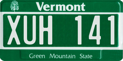 VT license plate XUH141