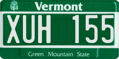 VT license plate XUH155