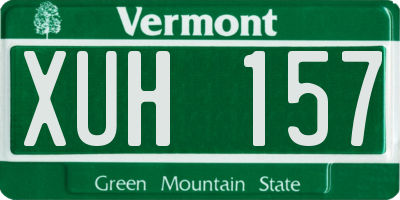 VT license plate XUH157