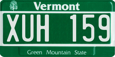 VT license plate XUH159